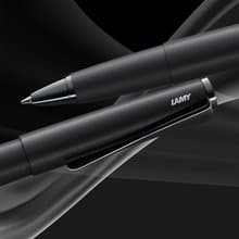 【雷雕免費刻字】LAMY 鋼珠筆+筆袋禮盒 / studio   - 奢華極黑