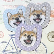 柴犬-大頭杯墊-不織布吸水杯墊~