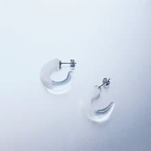 Half moon Earring White / L