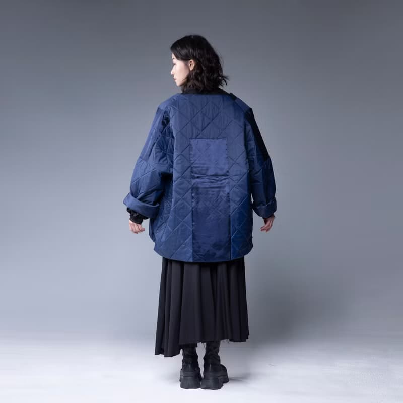 Aman No.38 盤扣秋冬鋪棉保暖貼心小棉襖 藍