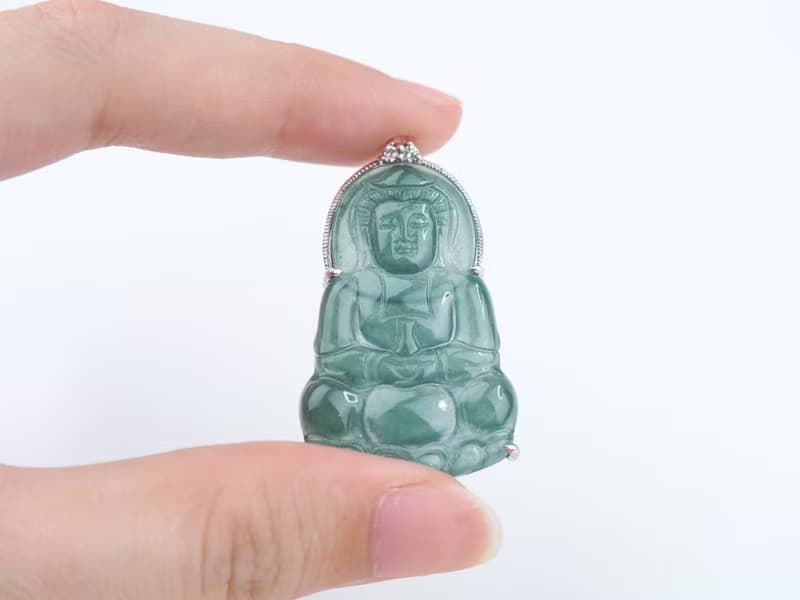 伴願祝福 | 玻璃種藍水 / 觀音項鍊 | 天然寶石項鍊