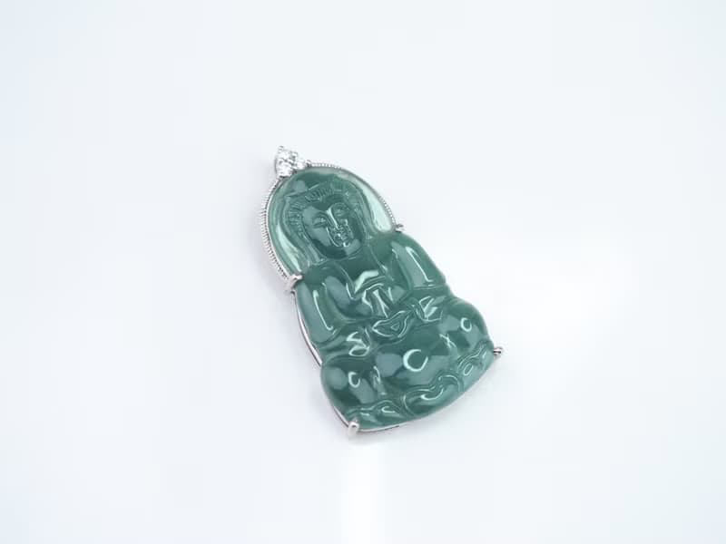 伴願祝福 | 玻璃種藍水 / 觀音項鍊 | 天然寶石項鍊