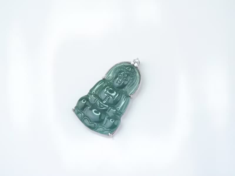 伴願祝福 | 玻璃種藍水 / 觀音項鍊 | 天然寶石項鍊