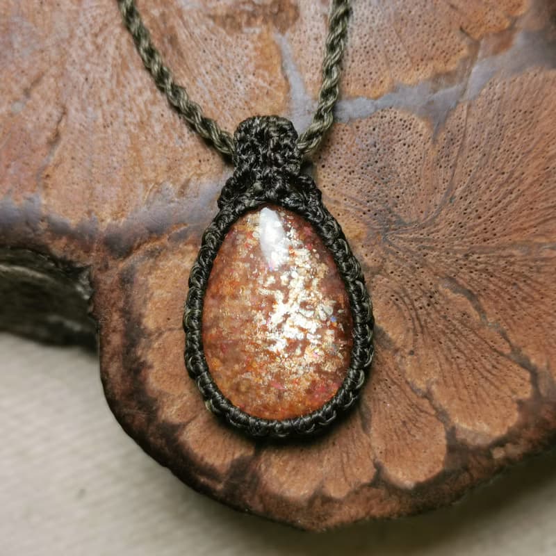 太陽石/豐盛亮片-純粹系列/蠟線編織系列/項鍊可調長度