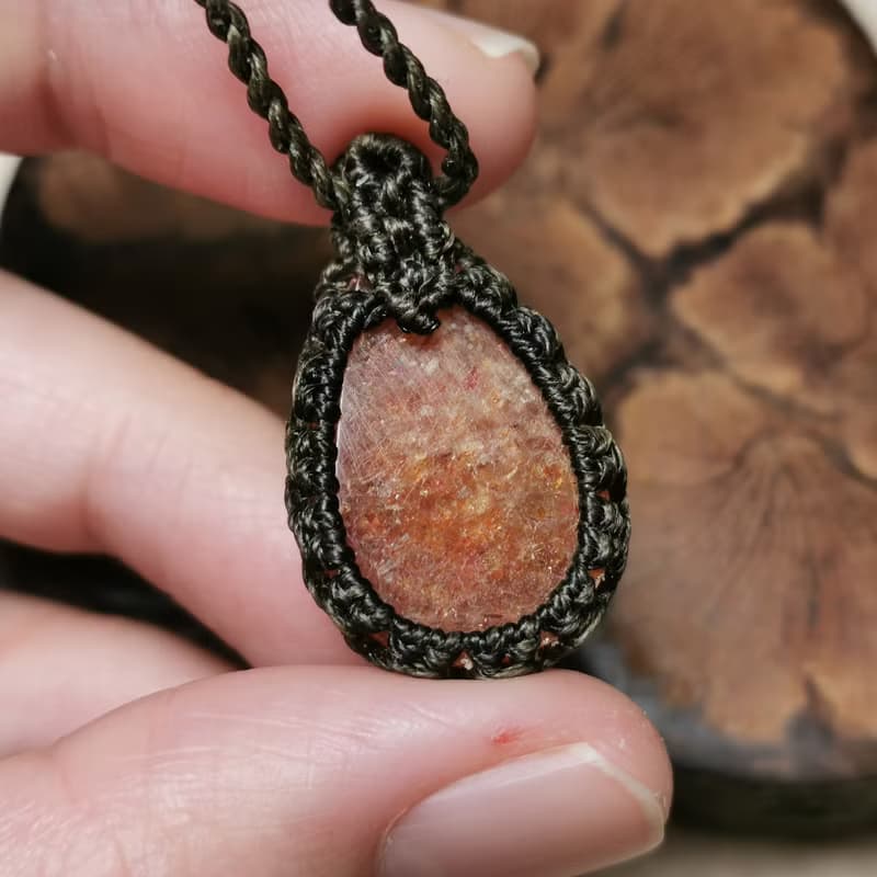 太陽石/豐盛亮片-純粹系列/蠟線編織系列/項鍊可調長度