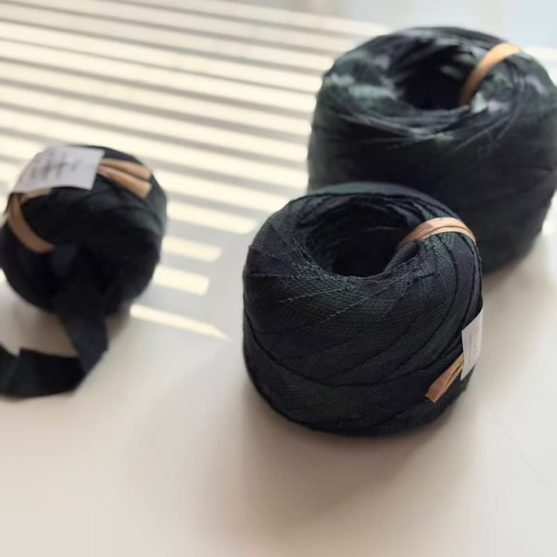 升級再造的織物紗線　 黑色手錶綠色S