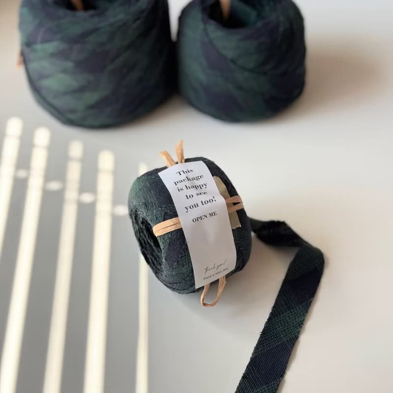 升級再造的織物紗線　 黑色手錶綠色S