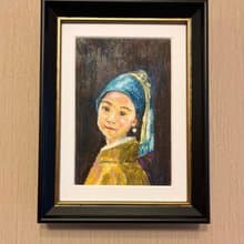 一人名畫似顏繪4R連復古相框