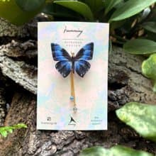 胸針 月神閃蝶 刺繡 蝴蝶  生日 禮物 禮盒