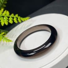 高品質 玻璃體冰曜石手鐲 54MM 高冰黑曜石手環 招財聚氣果斷自信