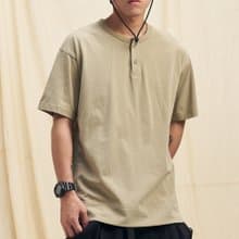 夏日亨利T 中性T恤 /簡約款式/純棉材質/素T/情侶/禮物
