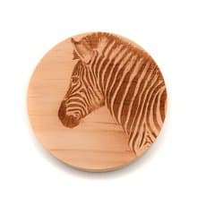 松木非洲動物杯墊-斑馬|靈性的哺乳生物打造居家辦公室杯座陪伴您