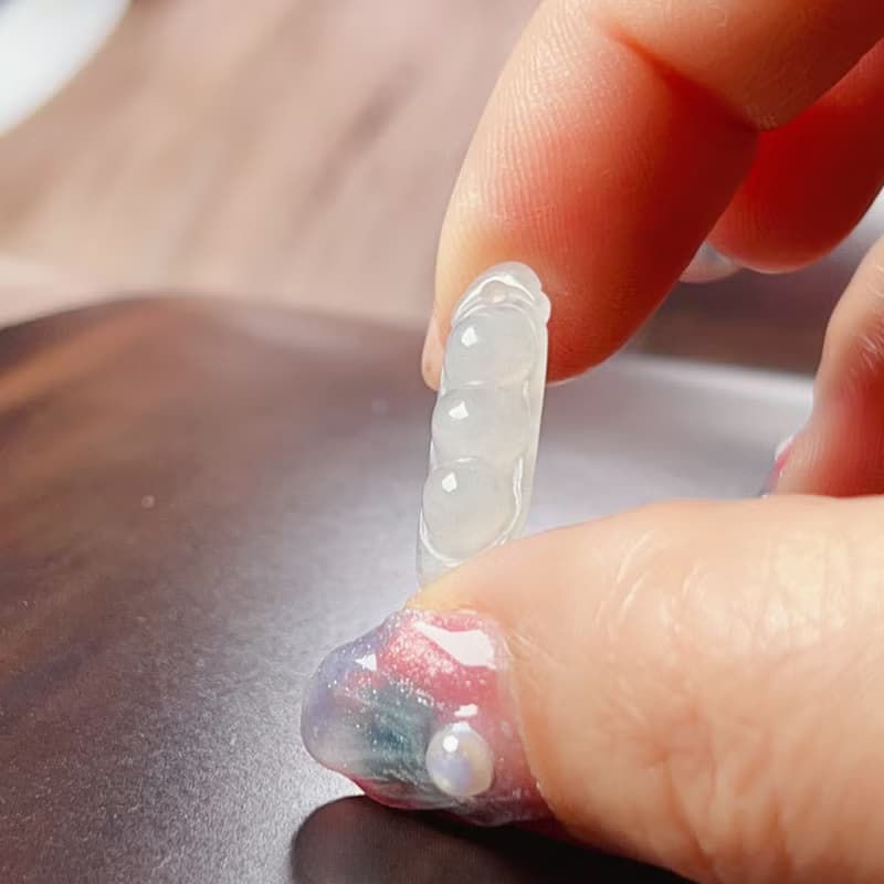 【福壽】冰種翡翠福豆  | 天然緬甸A貨翡翠 | 送禮