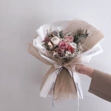情人節花束 畢業禮物 生日禮 韓式綁花 母親節 永生玫瑰 乾燥花