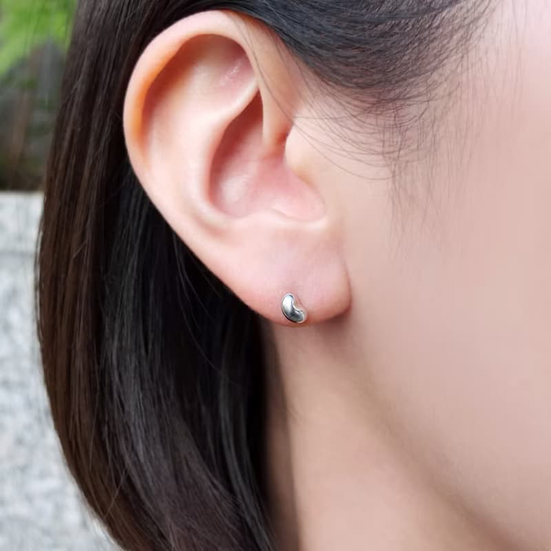 【Second Earrings】 鉑金豆耳環