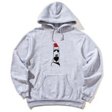 摩艾 聖誕 帽T 灰色 原創 老公公 禮物 Xmas 石像 鬍子 Moai 
