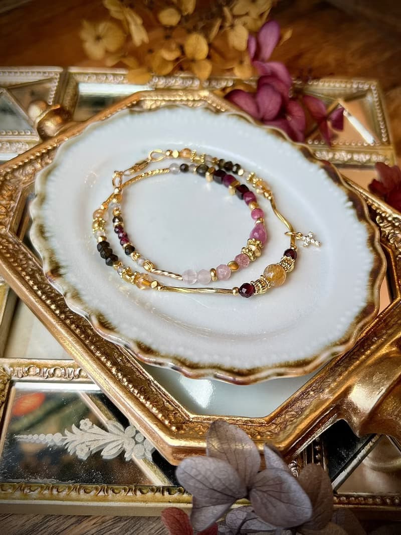 -神秘盛宴-天然水晶手鏈/黃銅手鍊