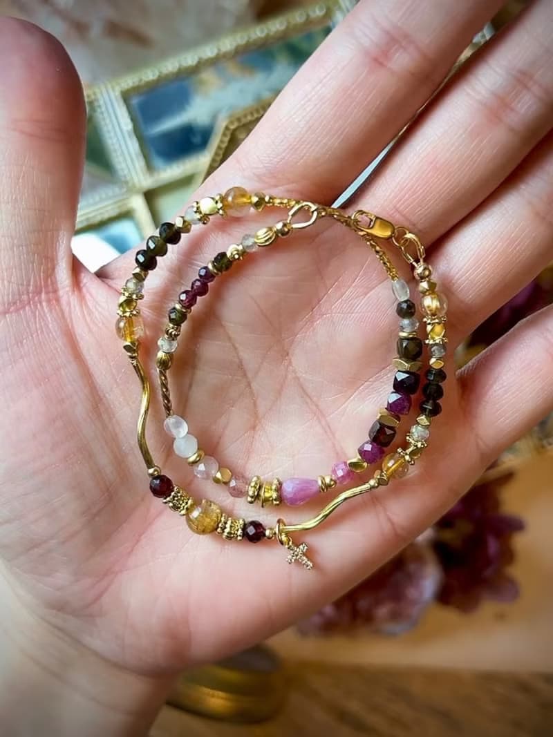 -神秘盛宴-天然水晶手鏈/黃銅手鍊