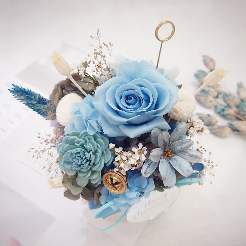 詩的意義浪漫款盆花 不凋花 永生花 禮物 裝飾 玫瑰花 情人節禮物