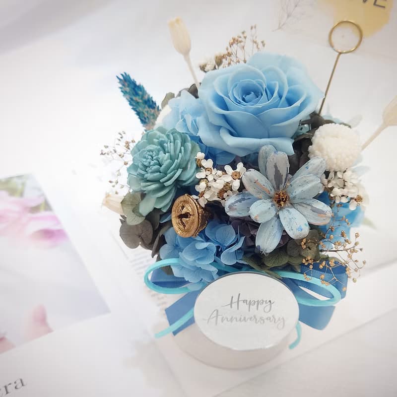 詩的意義浪漫款盆花 不凋花 永生花 禮物 裝飾 玫瑰花 情人節禮物