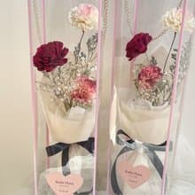 陪伴的愛 乾燥花甜筒金鏈禮盒組 ;母親節 乾燥花 花束 康乃馨花束