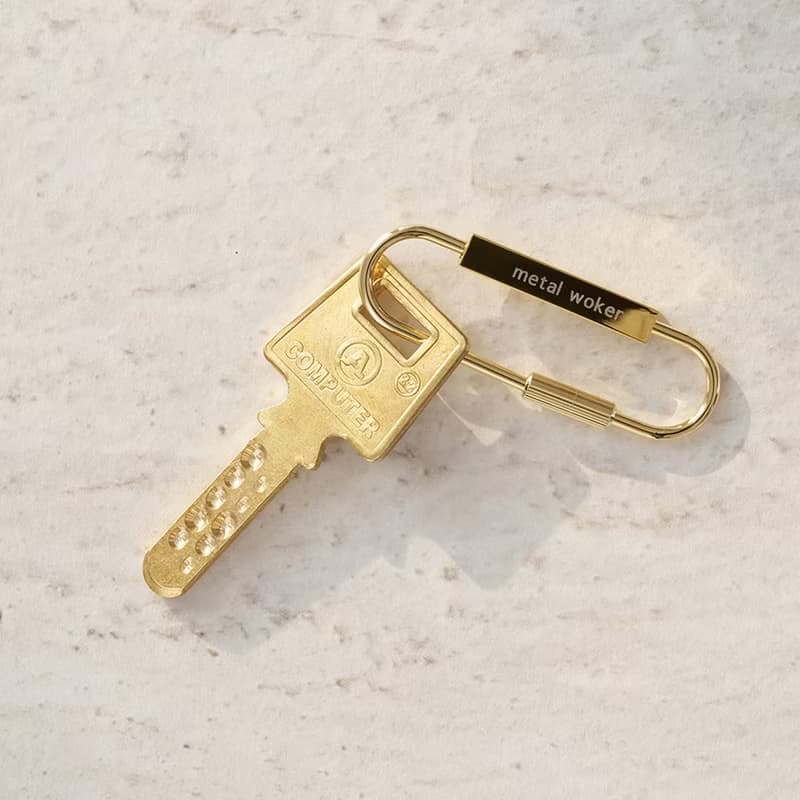Laser Engraving Brass Keychain Engravable Metal Keychains for DIY Crafts Gifts