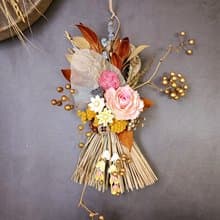 迎新祈福注連繩掛飾和風細工布花 乾燥花永生花開幕志慶喬遷之喜