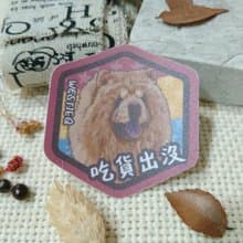 鬆獅-吃貨出沒-防水車貼-防水貼紙-安全帽貼紙