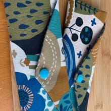 文青風環保筷袋  童話 咖  手作餐具袋.交換禮物.