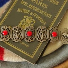 古董法國購入銀色蕾絲雕花大象手劍刀手鍊 法蒂瑪之手HAMSA