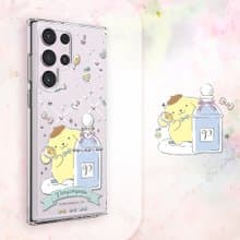 三麗鷗 S25/S24/S23/S22 輕薄軍規防摔水晶彩鑽手機殼-香水布丁狗