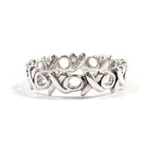 【日本直送 中古美品】8号 ティファニー TIFFANY&Co. リング・指輪 ラブ&キス パロマピカソ シルバー925 アクセサリー 希少