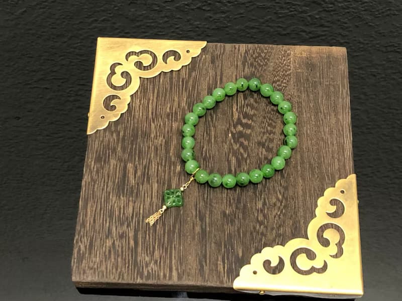 快速出貨 天然和田碧玉手鍊 隨意扣