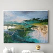 Landscape Abstract | Abstract Landscape Painting | Green Abstract Art | North 2