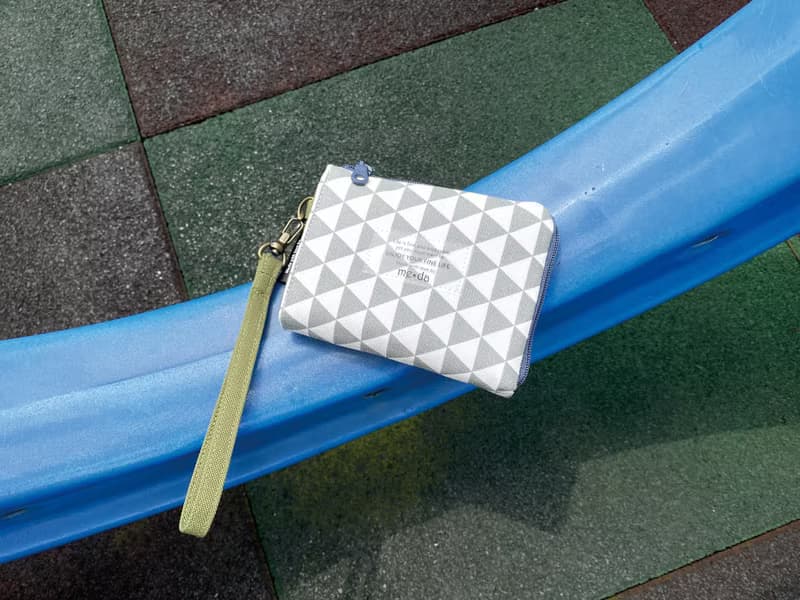 6 Coin 拉鍊零錢包 白灰三角