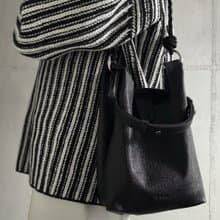 Usual Bag S_Black_Genuine leather_ tote bag
