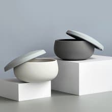 Besovida 570ml大雙二入矽膠碗組 / 黑灰組合