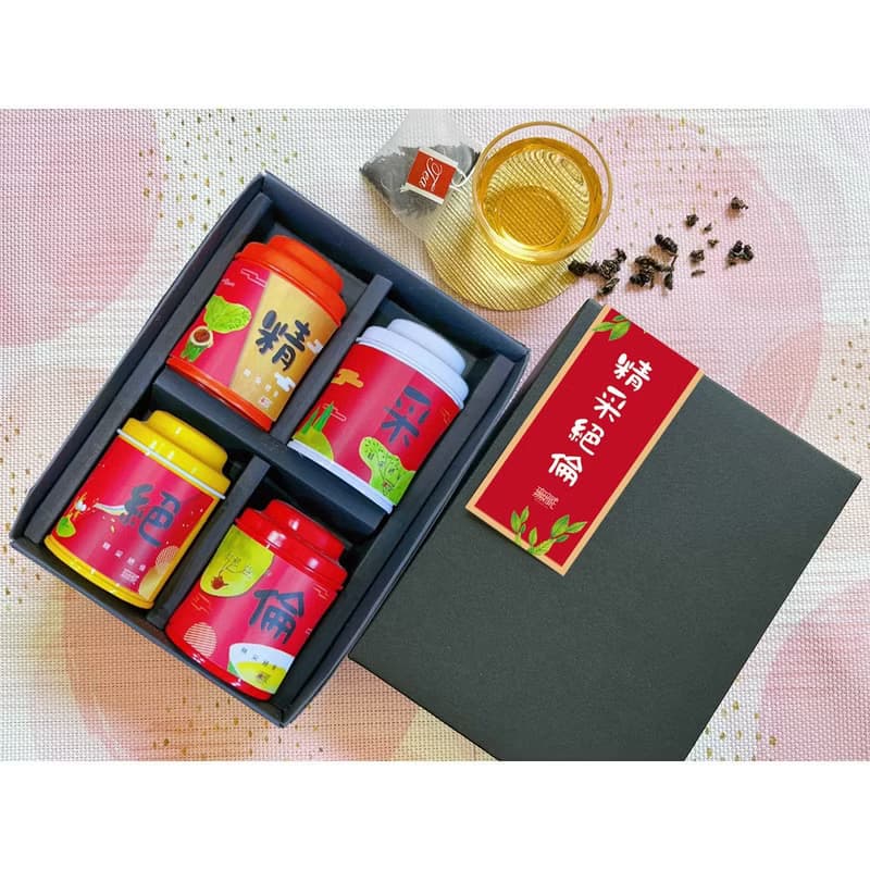 公益禮盒【精采絕倫】無藏綜合四入小茶禮 事業賀禮 祝福禮