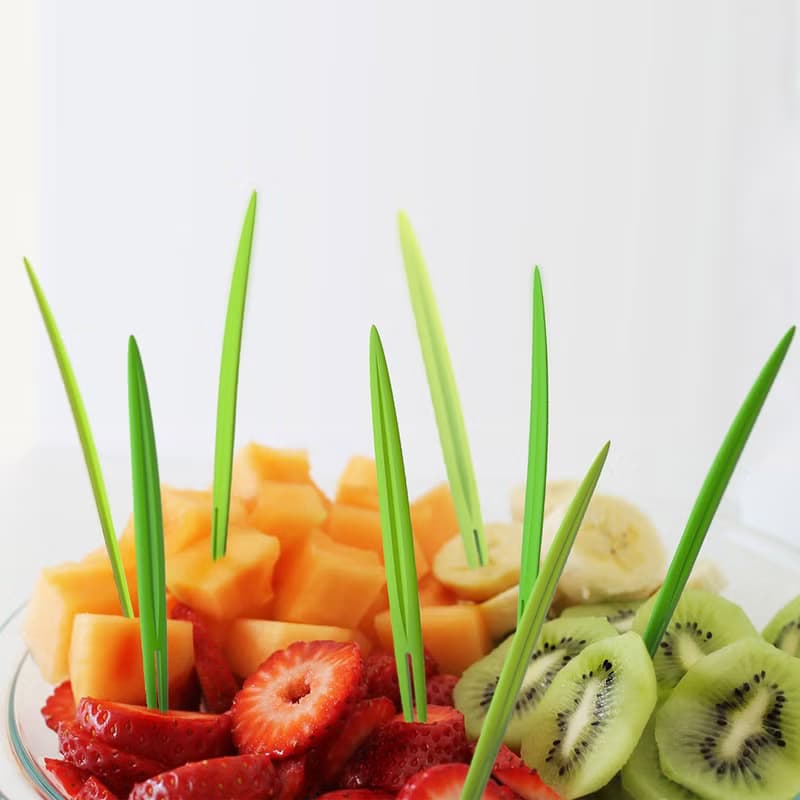 【HotSummer】綠草盆栽 -2xcombo套裝 | 雙叉果簽十支裝