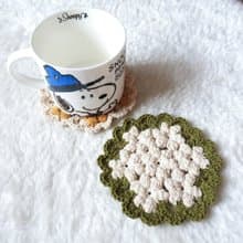 小花拼貼隔熱墊 杯墊 直徑13cm 自由配色
