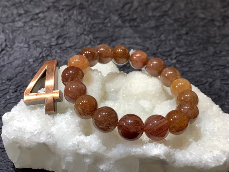 快速出貨 天然滿礦紅髮晶手鍊