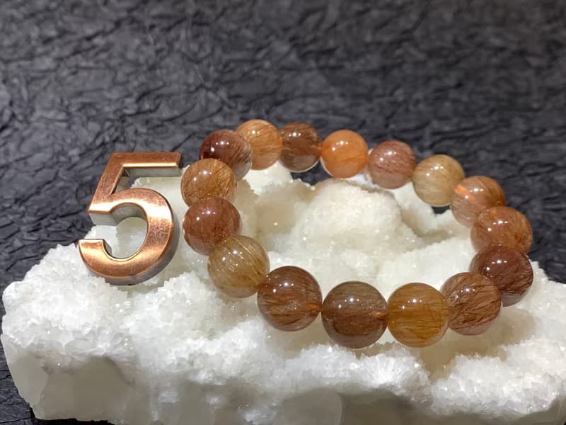 快速出貨 天然滿礦紅髮晶手鍊