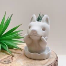 【快速出貨】啾咪狗狗 植物小盆 水泥盆器 交換禮物