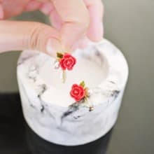 優雅玫瑰細緻耳環