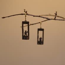 迷你人系列-設計款-逗趣精緻耳環(可改夾)