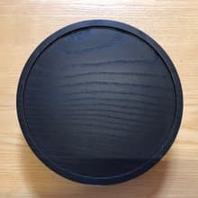 Black Full moon handle with convex border, Black pulls for wood doors