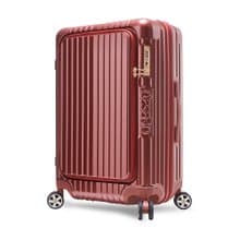 【Deseno笛森諾】尊爵傳奇V 29吋前開式拉鍊行李箱-金屬紅