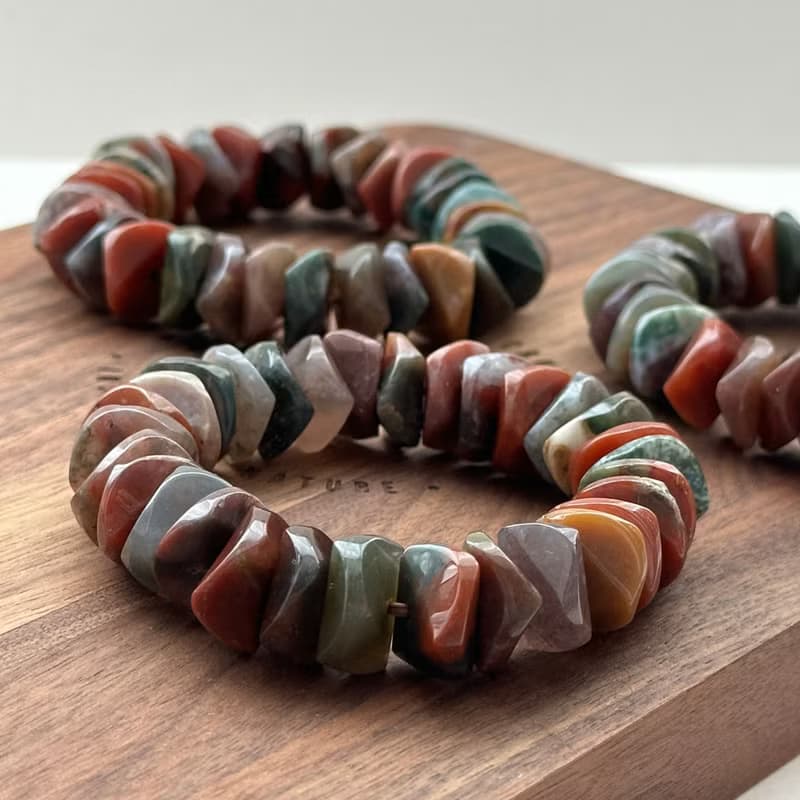 【雙魚牡羊座|3月生日】血石純珠手鏈 舒緩壓力疲勞 健康力量活力