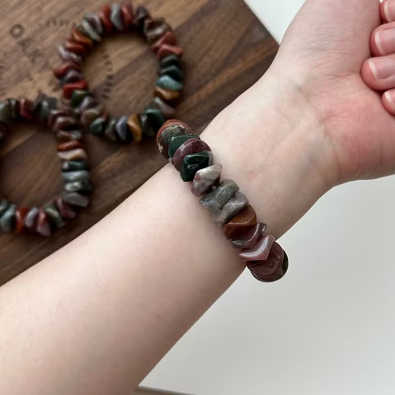 【雙魚牡羊座|3月生日】血石純珠手鏈 舒緩壓力疲勞 健康力量活力