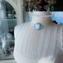 1950年代英國wedgwood 手工浮雕純銀古董別針古董飾品